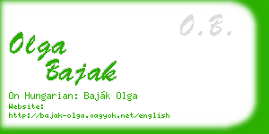 olga bajak business card
